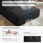 67 Inch Oversized Chaise Lounge Chair Indoor, Corduroy Upholstered Boneless - Image 5