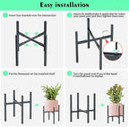 Urban Deco Adjustable Metal Plant Stand Outdoor & Indoor Planter - Image 4