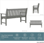 POLYWOOD Vineyard 60" Bench - Image 4