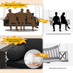 Grepatio Wicker Hanging Porch Swing - Image 4