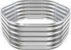 Hexagon Raised Garden Bed, 48 Inch Diagonal & 16.5 Inch Tall, Galvanized Steel by Unknown