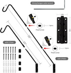 Juegoal 2 Pack Heavy Duty Deck Hook, 25 Inch or 36 Inch Wall Mounted Extended - Image 2