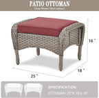 Belord Outdoor Ottomans for Patio Foot Rest - Image 3