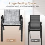 TLSUNNY Patio Chairs, Stackable Textilene Outdoor Dining Furniture - Image 8