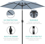 Best Choice Products 7.5ft Heavy-Duty Round Outdoor Market Table Patio Umbrella - Image 5