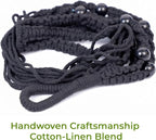 Macrame Plant Hanger, Wood Beads Cotton Hanging Planter Holder - Image 9