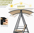 Tangkula 2-Person Patio Swing, Weather Resistant Porch Swing - Image 6