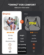 KingCamp Hammock Chair with Footrest – Heavy Duty Swinging Rocking Camping - Image 5