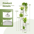 Bamworld Corner Plant Stand Indoor Outdoor, Tall Metal Flower Pot Stands - Image 3