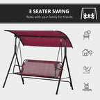 Outsunny 3-Person Porch Swing - Image 5