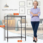 BestOffice 3-Shelf Adjustable Metal Storage Shelves Wire Shelving Unit - Image 3