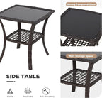 HOMREST 5 Piece Outdoor Swivel Chair Set - Image 6