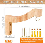 7-Inch Wooden 7-Shaped Wall Hook Plant Hanger – Ideal - Image 2