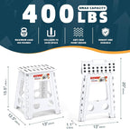ACSTEP Folding Step Stool 16 Inch Heavy Duty Step Stool Foldable - Image 2
