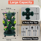 DUNCHATY Stackable Planter, Vertical Garden Planter - Image 7