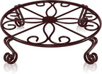 Brown Plant Stand for Flower Pot Heavy Duty Potted Holder Indoor Outdoor Metal by Autopromake