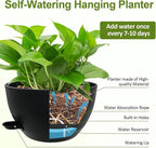 WOUSIWER Self Watering Hanging Planters, 2 Pack 12'' Plastic Pots - Image 6