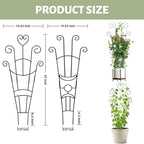 32.6'' Plant Trellis for Potted Climbing Plants Indoor, Rustproof Metal - Image 2