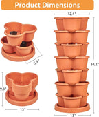 VECELO 7 Tier Vertical Garden Planter, Self Watering Stackable Planters - Image 2