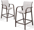 Crestlive Products Outdoor Bar Stools Set of 2, Counter Height Bar Stool - Image 3