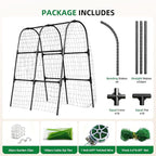 Cucumber Trellis for Raised Bed, U-Shape Garden Arch Metal Support for Climbing - Image 6