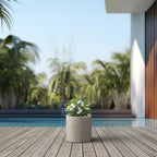 Kante 9.8" Dia Round Concrete Planter, Modern Style Large Cylindrical Plant Pot - Image 6