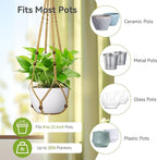 USLAI Macrame Plant Hanger Indoor Outdoor, Fits 4 to 15 Inch Pots, Strong - Image 3