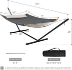 Double Hammock with Stand, Quick Dry Hammock with 12FT Stand - Image 6