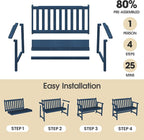 Ciokea 48" Outdoor Bench, HDPE Weatherproof Porch Bench, 2-Person Garden Benches - Image 6