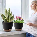 Plant Pots 10/9/8/7.5/7 Inch Self Watering Pots, Plastic Flower Pots, Nursery - Image 6