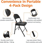Amazon Basics Comfortable Vinyl-Padded Metal Steel Folding Chairs - Image 7