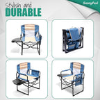SUNNYFEEL Camping Directors Chair, Heavy Duty, Oversized Portable Folding Chair - Image 7
