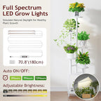 Plant Stand Indoor with Grow Light, 6-Tiered Tall Plant Stand Indoor, Metal - Image 4