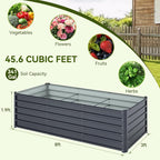 Ohuhu 8x3x1.9FT Metal Raised Garden Bed Outdoor, Reinforced Galvanized Steel - Image 6