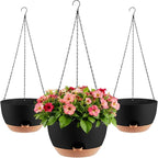 3-Piece Set of 10-Inch Hanging Planters by Unknown