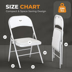 4 Pack Leather Chair | Foldable & Stackable | 350 lbs Capacity Steel Frame Seats - Image 3