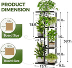 Bamworld Plant Stand Indoor, Corner 5 Tier Metal Plant Shelf - Image 5