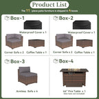 Aoxun 11 Piece Patio Furniture Set - Image 5