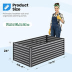 Quictent Galvanized Raised Garden Bed 6x3x2 Ft Metal Planter Box Bottomless - Image 7