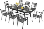PHI VILLA 9 Pieces Outdoor Dining Set by PHIVILLAThepioneerofcomfortablehouseholdsupplies