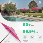 JEAREY 7.5FT Patio Umbrella Market Table Umbrella - Image 5