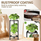 LASZOLA 2 Tier Black Corner Plant Stand Indoor - Image 6