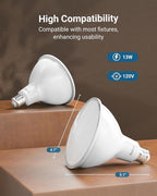 Sunco Lighting 8 Pack PAR38 LED Flood Light Outdoor Bulb, Waterproof Bright - Image 4