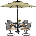 PHI VILLA 5 Pieces Outdoor Dining Set by PHIVILLAThepioneerofcomfortablehouseholdsupplies
