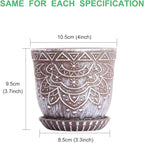 Gepege Succulent Pots, 4 Inch Small Indoor Ceramic Planter Pot - Image 2