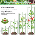 Riare 4 Pack 4 FT Tomato Cages for Garden- 48inches Heavy Duty Tomato Stakes - Image 2