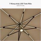 PURPLE LEAF 10 Feet Patio Umbrella - Image 4