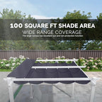 PURPLE LEAF 10' x 10' Outdoor Aluminum Pergola White Heavy-Duty Retractable - Image 8