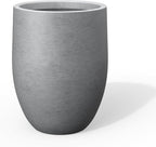 Kante Tall Concrete Planter, 21.7-Inch Height Gray Large Indoor Outdoor Plant by Kante