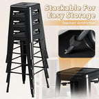 Furmax 30 Inch Metal Bar Stools Set of 4, Counter Height Backless Stools - Image 5
